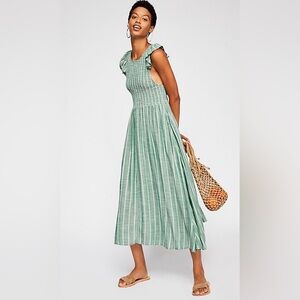 Free People Butterfly Chambray Midi Dress